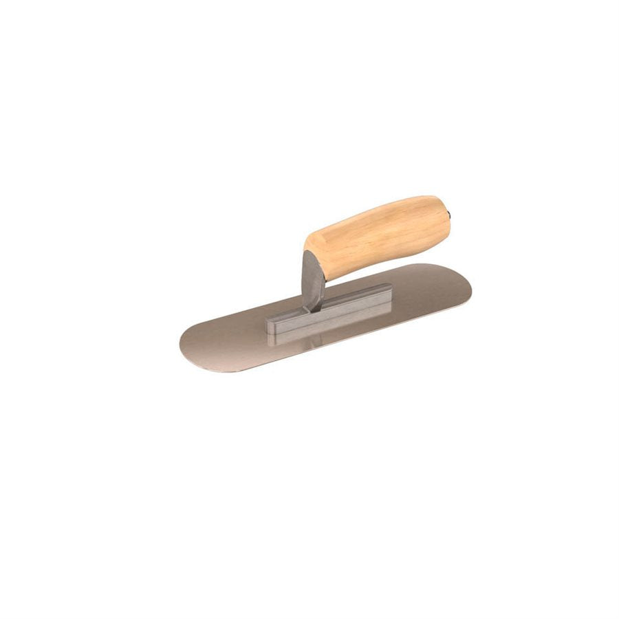 POOL TROWEL - SS 16" X 4 1/2" - SHORT SHANK CAMEL HANDLE