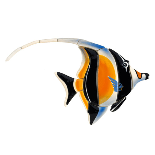 Moorish Idol Reef Fish M55 Ceramic Mosaic