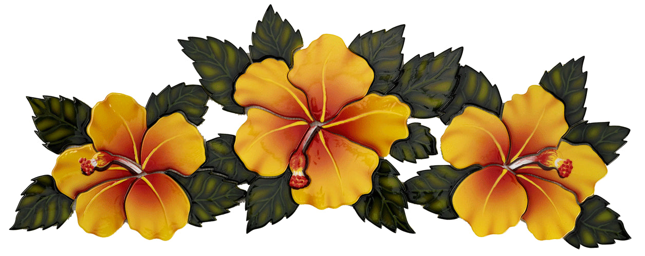 Hibiscus Flowers -HF74 Ceramic Mosaic