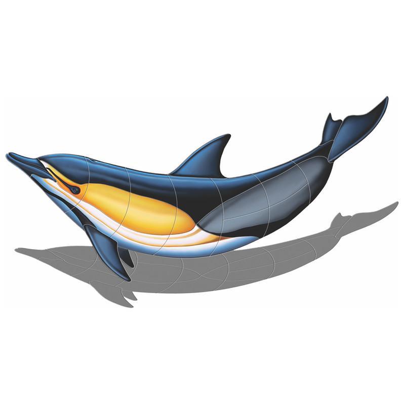 Common Dolphin-B (with shadow) PORC-CD51-42/SH Porcelain Mosaic