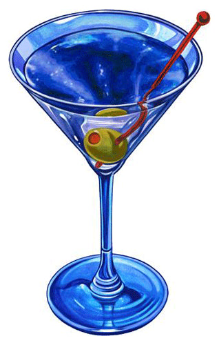 Martini Drink Porcelain Mosaic