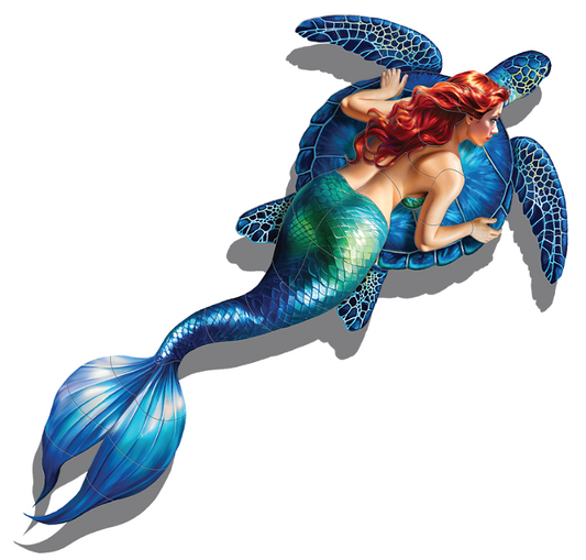 Mermaid With Blue Turtle (With Shadow)