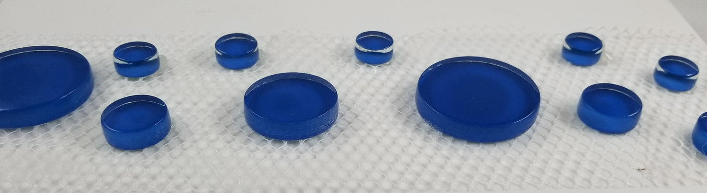 Step Marker Bubbles- Glass Blue