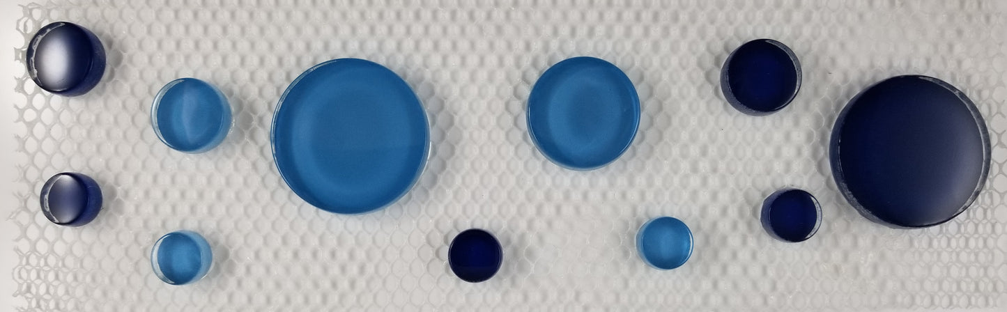 Step Marker Bubbles- Glass Blue Blend