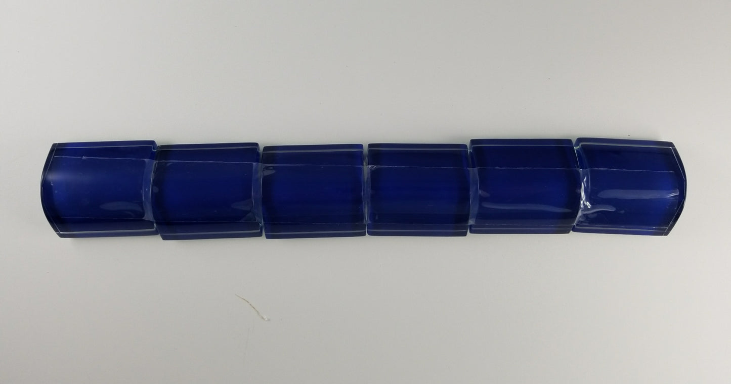 Step Trim - Watercolor Series Glass Cobalt Blue Color