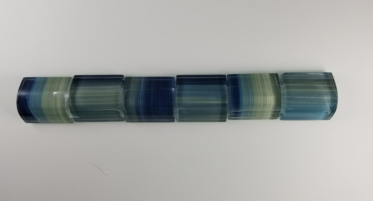 Step Trim - Glass Blue Mix