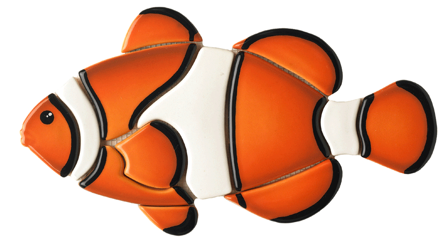 Clown Fish Reef Fish CL67 Ceramic Mosaic