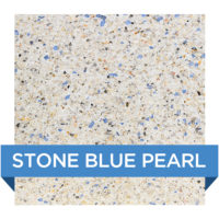 CrystalStones Smooth Stone Blue Pearl