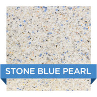 CrystalStones Smooth Stone Blue Pearl