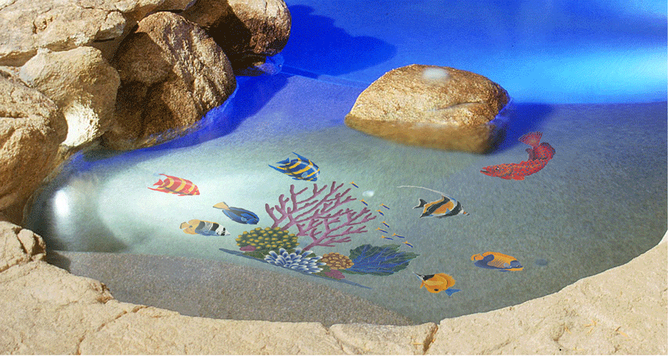Wrasse- Multicolor Reef Fish W60 Ceramic Mosaic