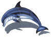 Bottlenose Dolphin-A (with shadow) Porcelain Mosaic