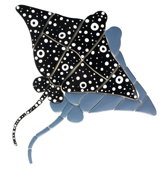 Spotted Eagle Ray ER24/ SH (with shadow) Ceramic Mosaic