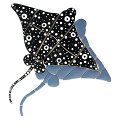 Spotted Eagle Ray ER24/ SH (with shadow) Ceramic Mosaic