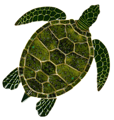 Green Sea Turtle GT7 Ceramic Mosaic