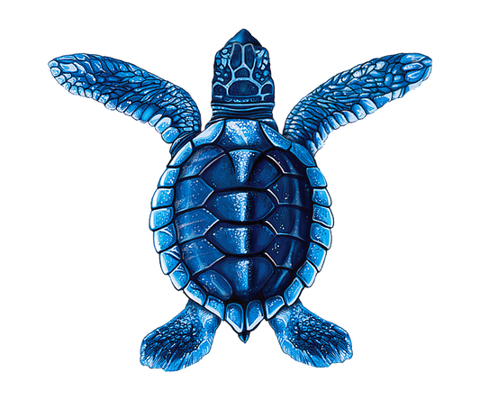 Baby Turtle A-Blue Porcelain Mosaics