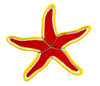 Red Starfish RS Sea Life Ceramic Mosaic