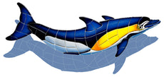 Common Dolphin-B-CD (with shadow) Ceramic Mosaic