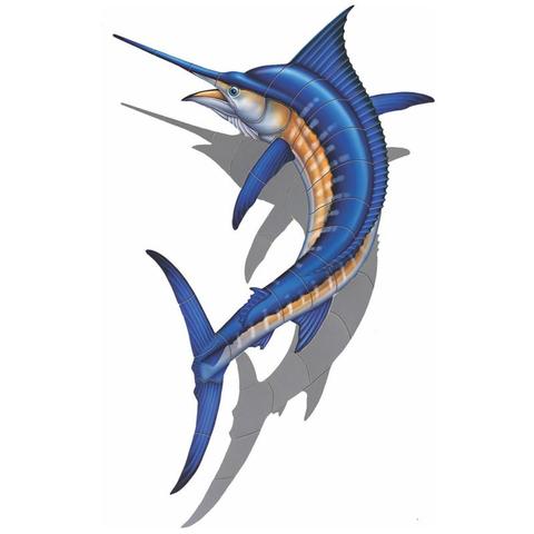 Marlin with shadow) Porcelain Mosaic