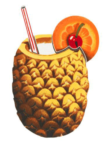 Pineapple Drink Porcelain Mosaic