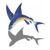 Flying Fish A- FF45R/SH (Reverse with shadow) Ceramic Mosaic